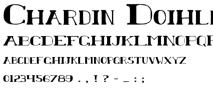 Chardin Doihle Expanded font